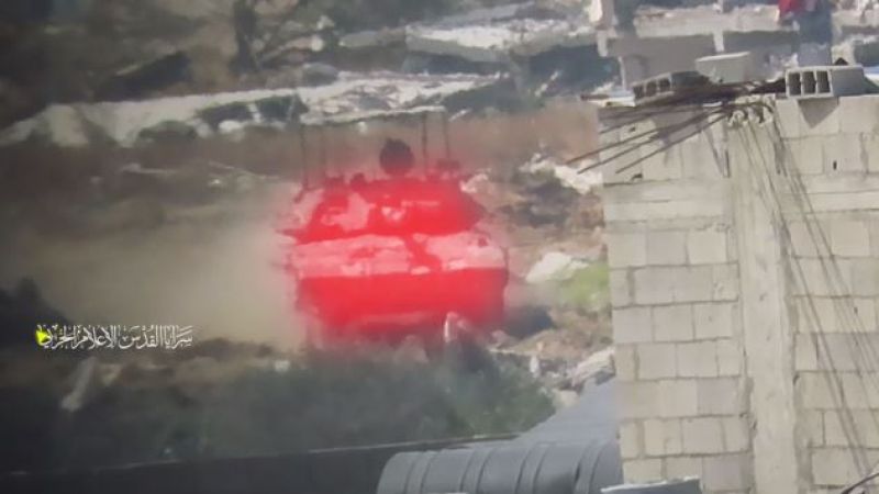 فيديو.. تفجير حقل ألغام في آليات وجنود العدو في حي الزيتون 